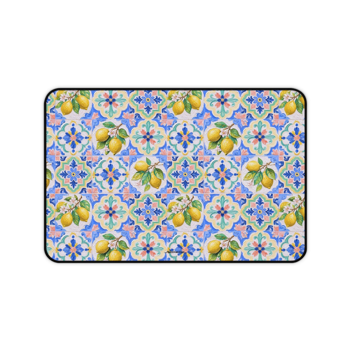 Santorini Lemon - Launch Pad - Desk Mat - Westport Cove