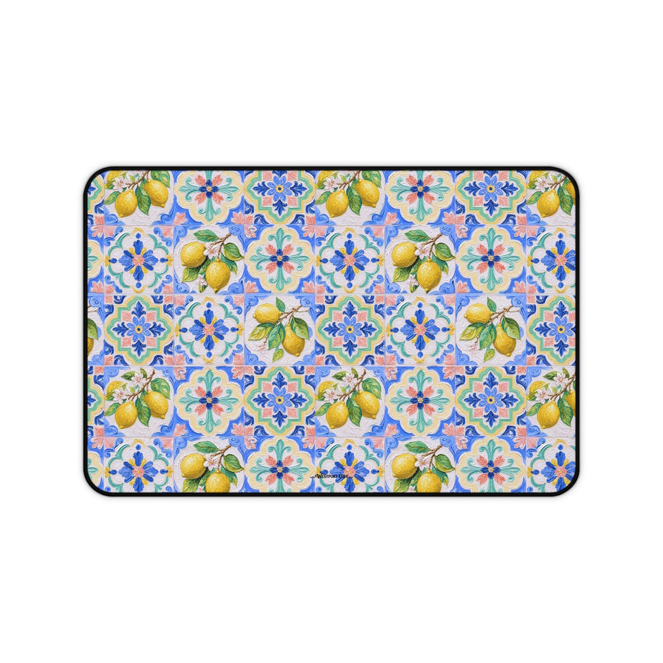 Santorini Lemon - Launch Pad - Desk Mat - Westport Cove