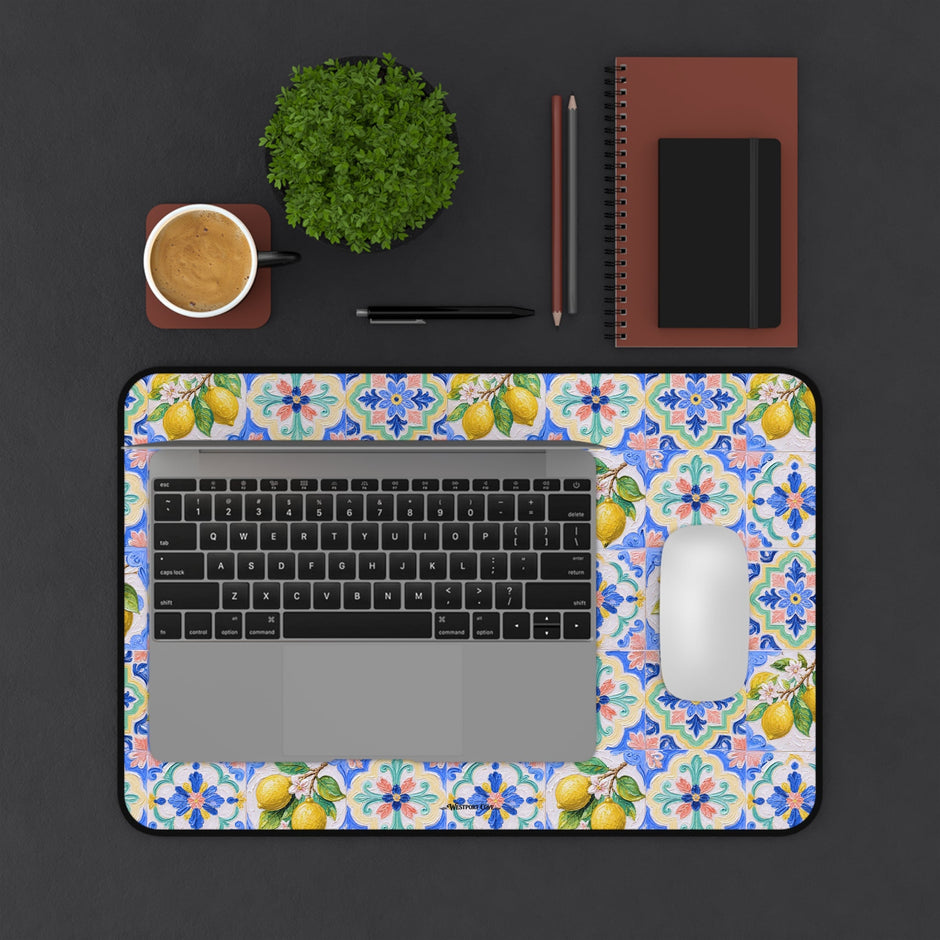 Santorini Lemon - Launch Pad - Desk Mat - Westport Cove