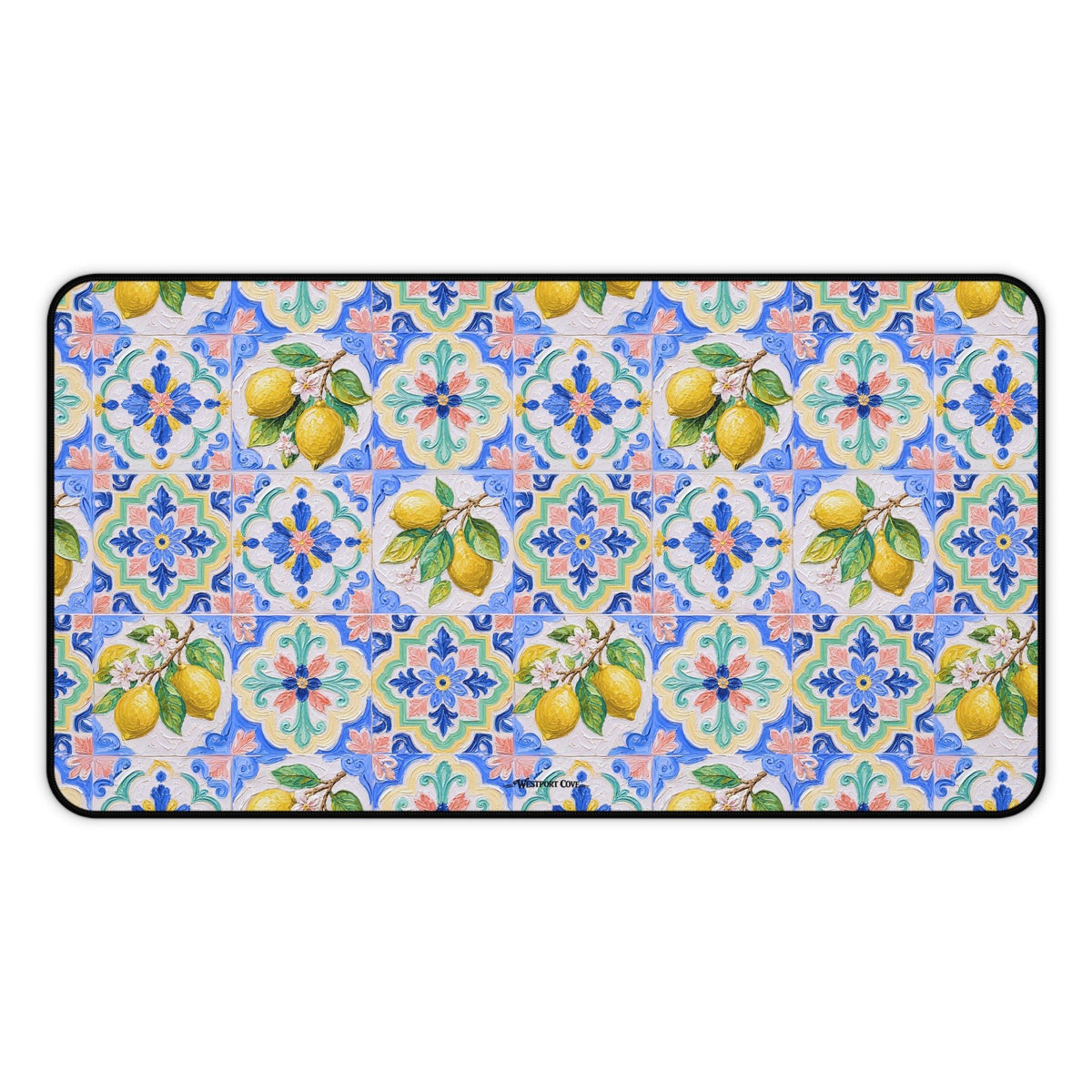 Santorini Lemon - Launch Pad - Desk Mat - Westport Cove