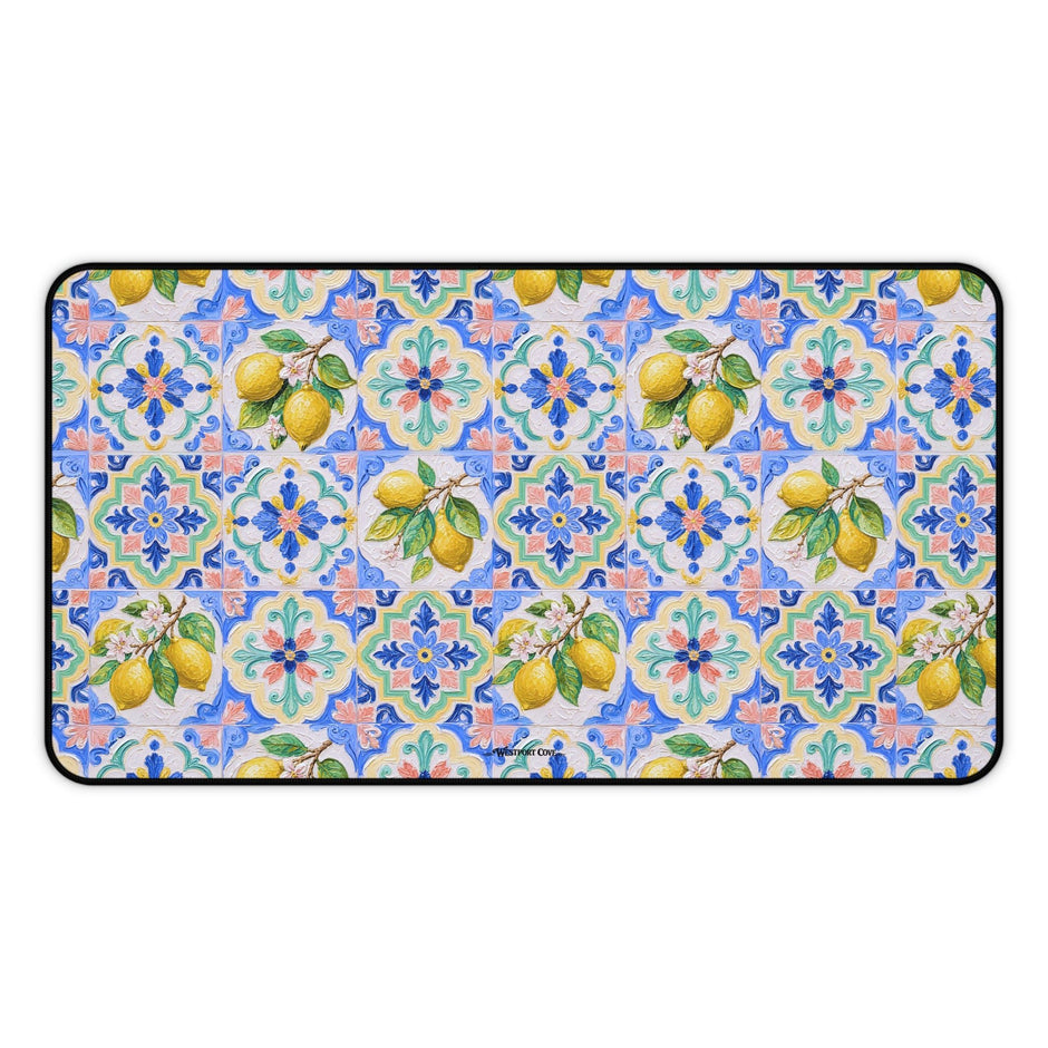 Santorini Lemon - Launch Pad - Desk Mat - Westport Cove