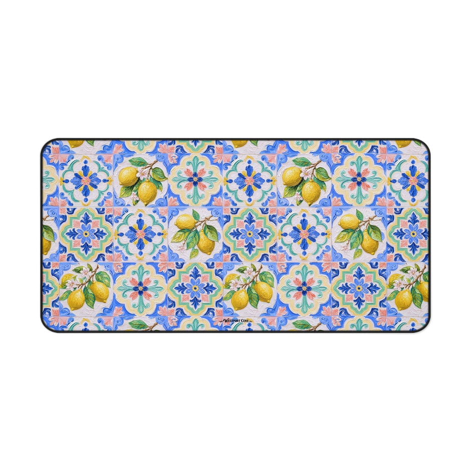 Santorini Lemon - Launch Pad - Desk Mat - Westport Cove