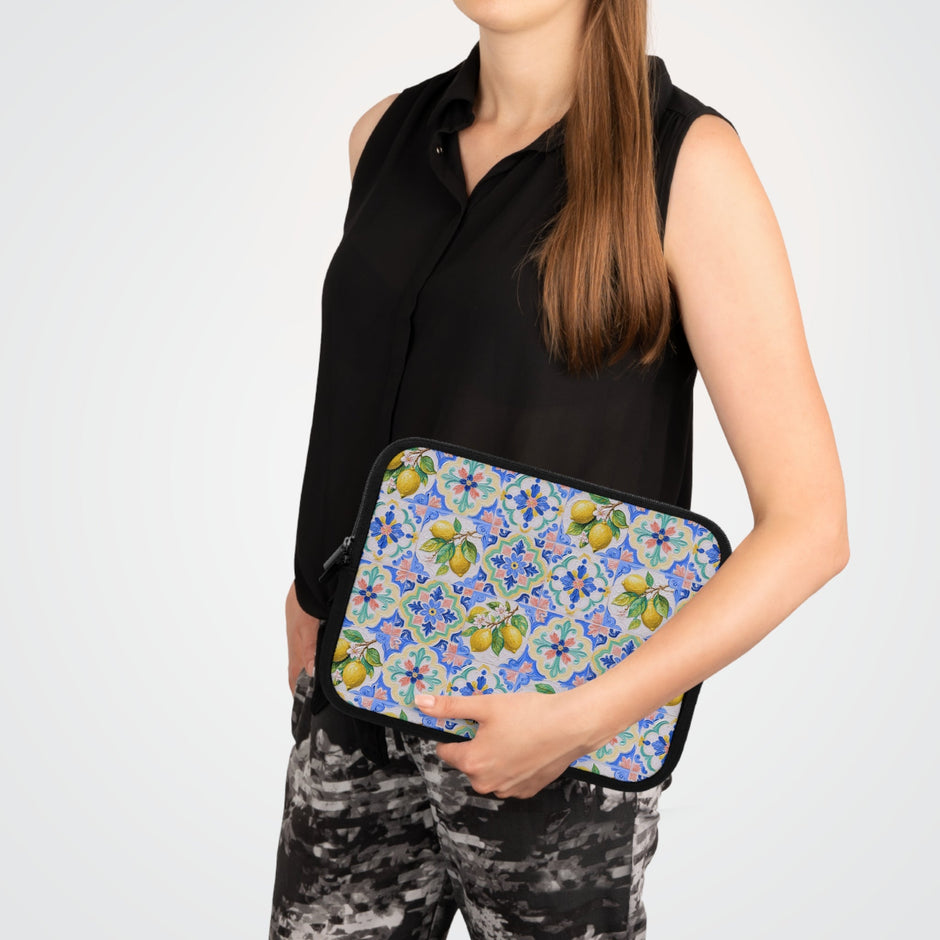 Santorini Lemon - Safe Harbor Laptop Sleeve - Westport Cove
