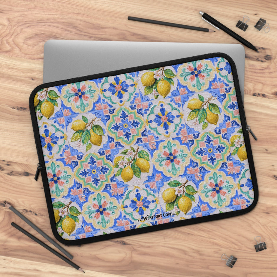 Santorini Lemon - Safe Harbor Laptop Sleeve - Westport Cove