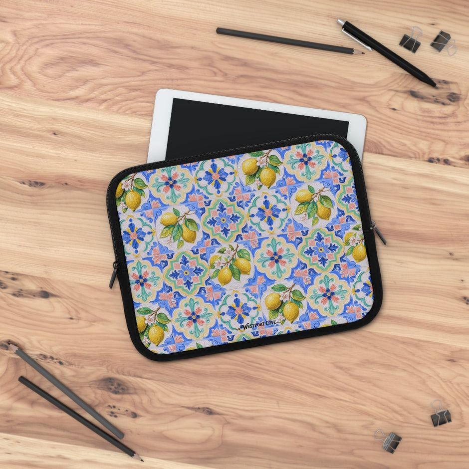 Santorini Lemon - Safe Harbor Laptop Sleeve - Westport Cove
