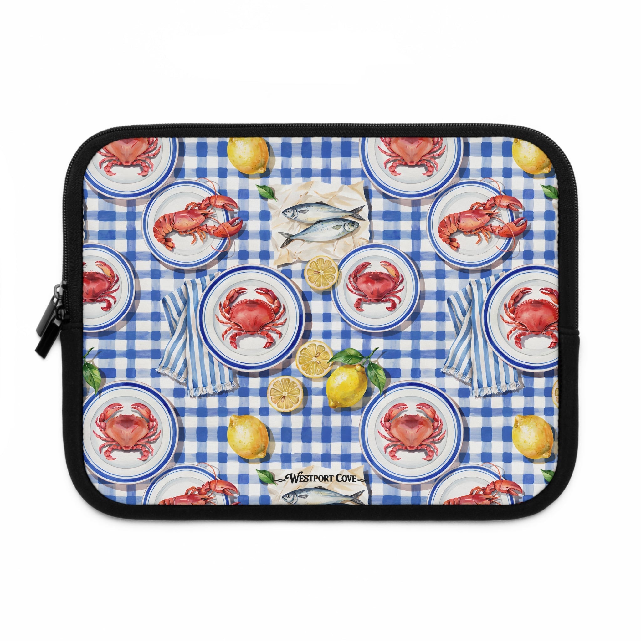 Seafood Picnic - Safe Harbor Laptop Sleeve - Westport Cove