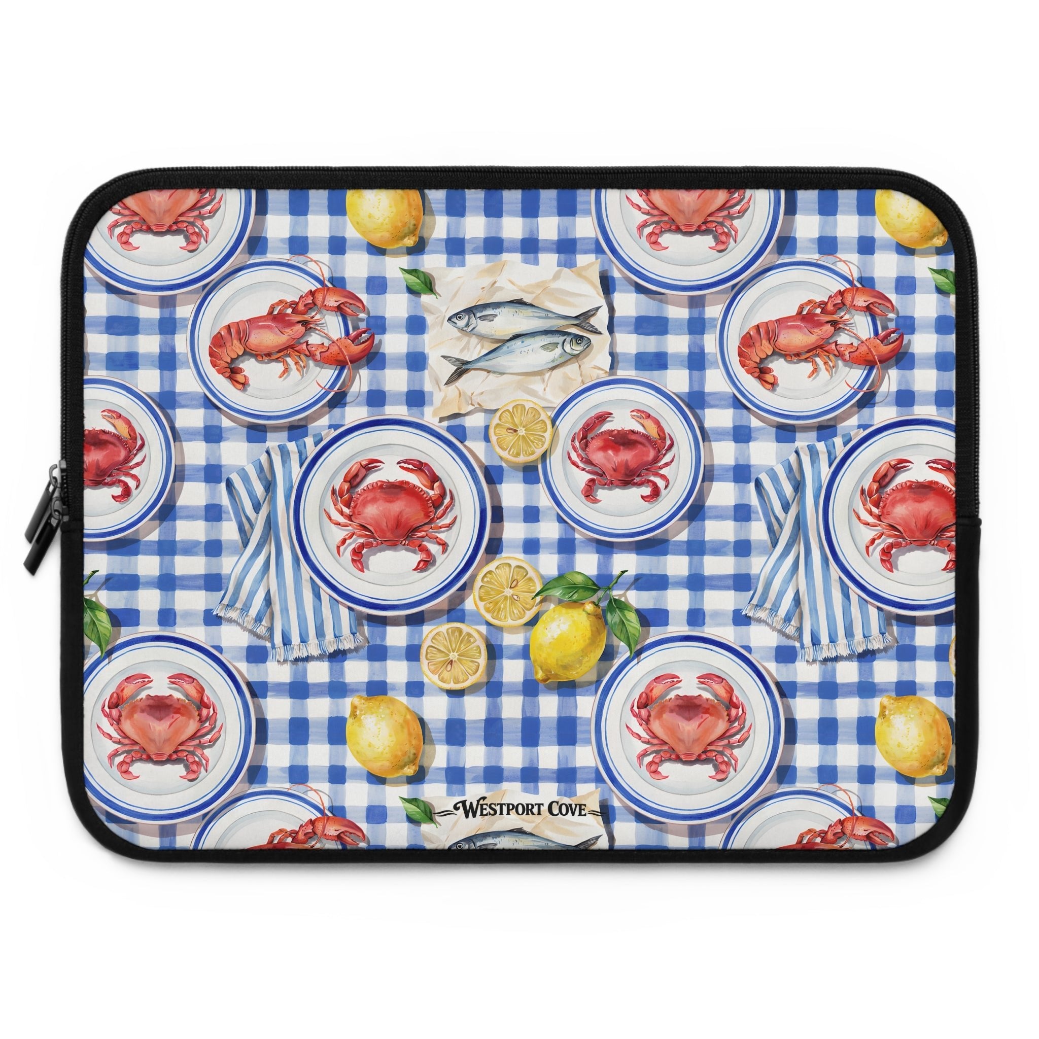 Seafood Picnic - Safe Harbor Laptop Sleeve - Westport Cove
