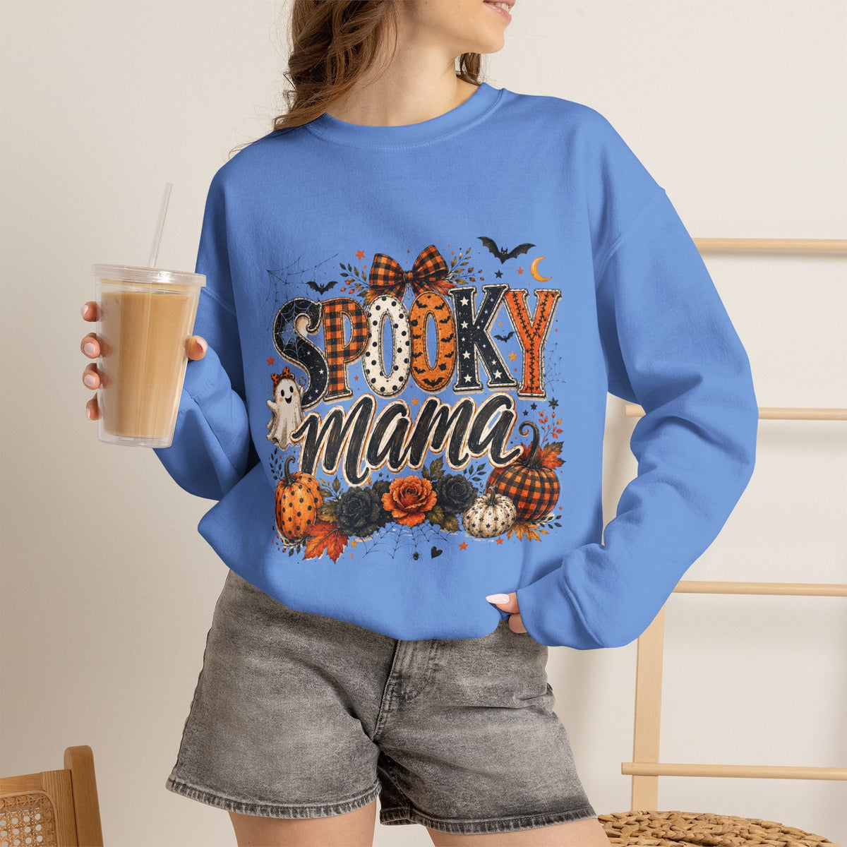 Spooky Mama Sweatshirt — Halloween Pumpkin Mom Crewneck - Westport Cove