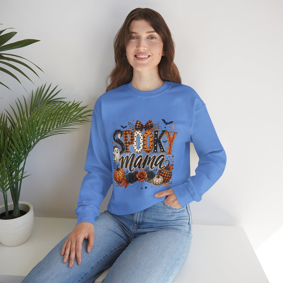 Spooky Mama Sweatshirt — Halloween Pumpkin Mom Crewneck - Westport Cove