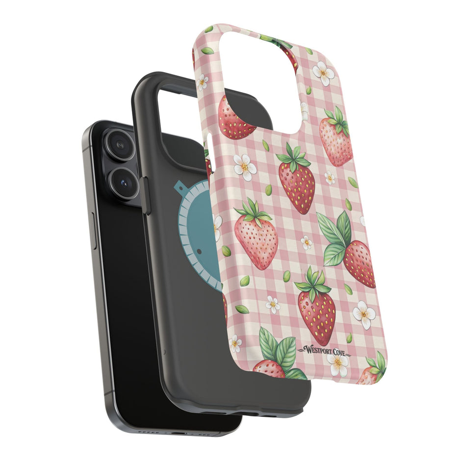 Strawberry Gingham - Extreme MagSafe Phone Case - Westport Cove