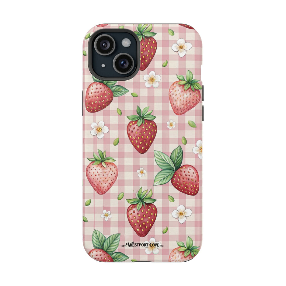 Strawberry Gingham - Extreme MagSafe Phone Case - Westport Cove
