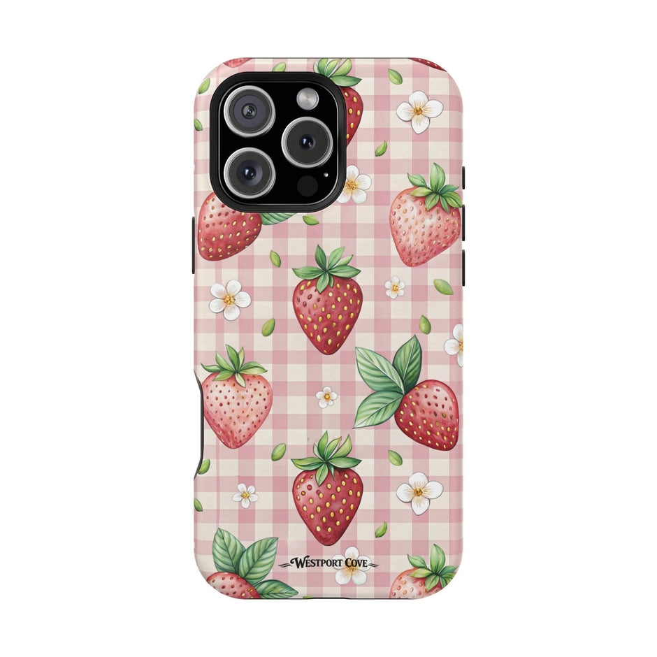 Strawberry Gingham - Extreme MagSafe Phone Case - Westport Cove