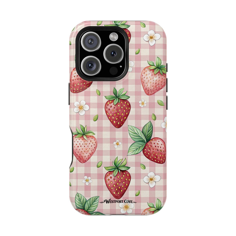 Strawberry Gingham - Extreme MagSafe Phone Case - Westport Cove