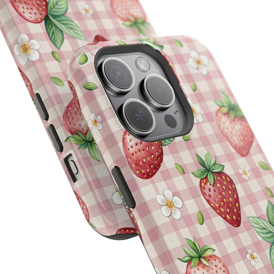 Strawberry Gingham - Extreme MagSafe Phone Case - Westport Cove