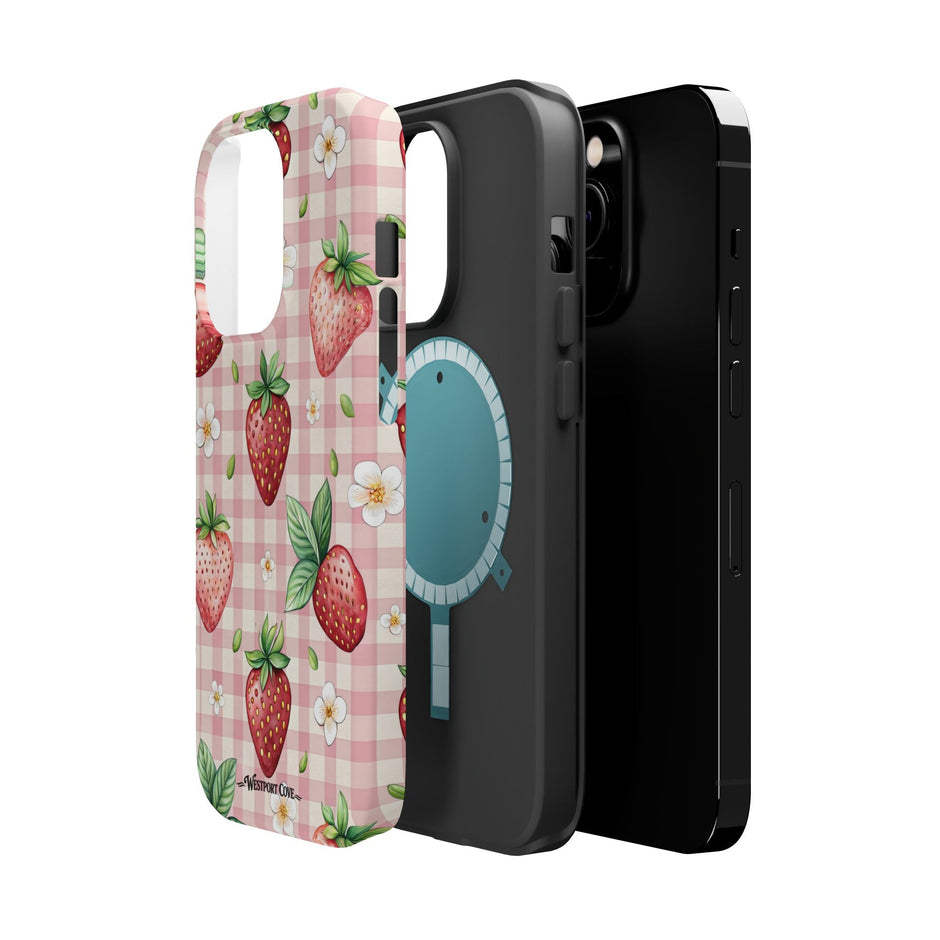 Strawberry Gingham - Extreme MagSafe Phone Case - Westport Cove