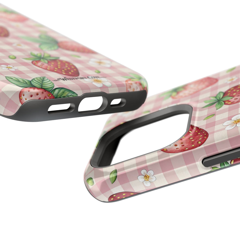 Strawberry Gingham - Extreme MagSafe Phone Case - Westport Cove