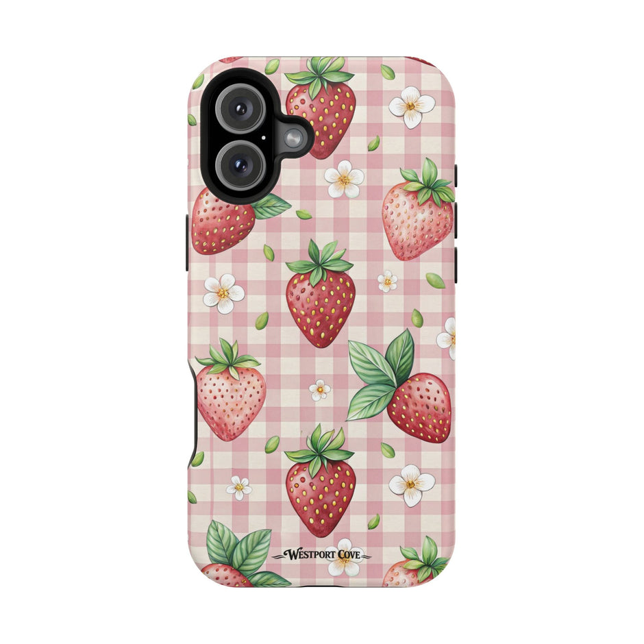 Strawberry Gingham - Extreme MagSafe Phone Case - Westport Cove