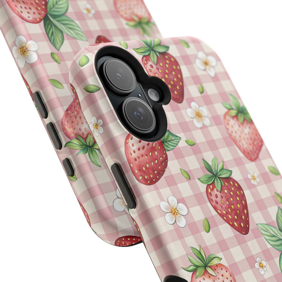 Strawberry Gingham - Extreme MagSafe Phone Case - Westport Cove