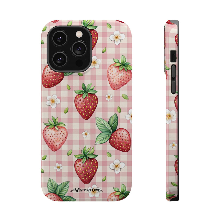 Strawberry Gingham - Extreme MagSafe Phone Case - Westport Cove
