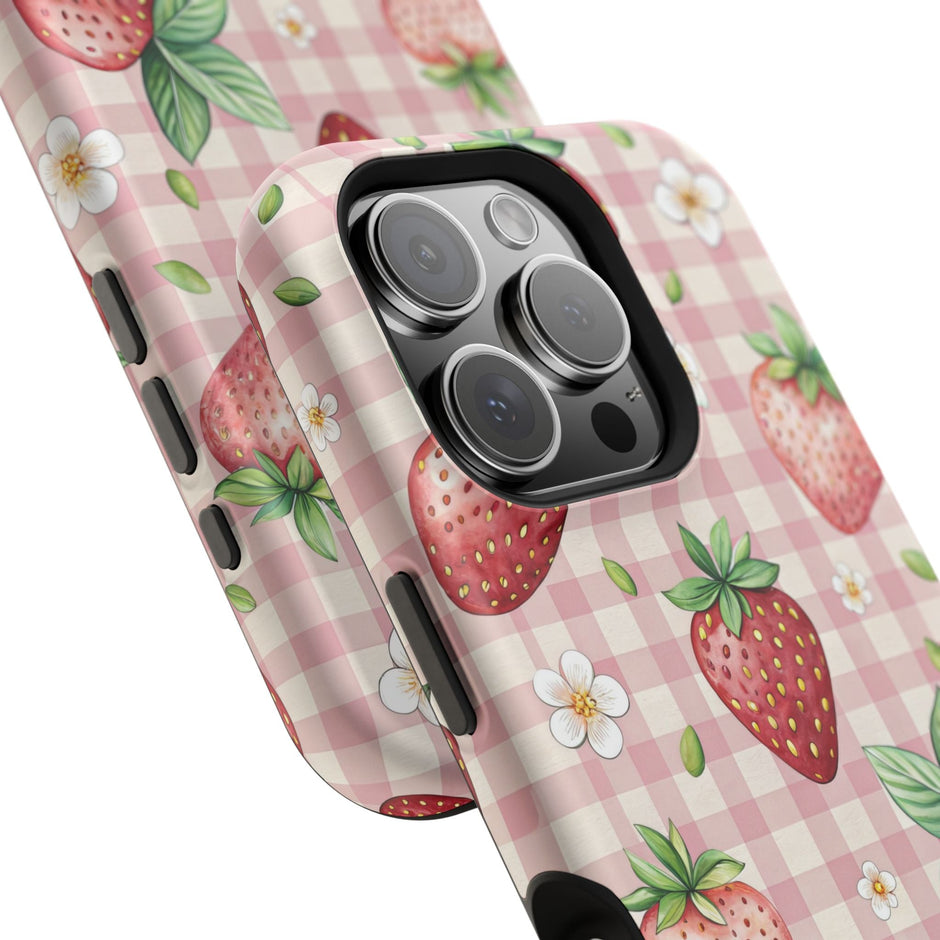 Strawberry Gingham - Extreme MagSafe Phone Case - Westport Cove