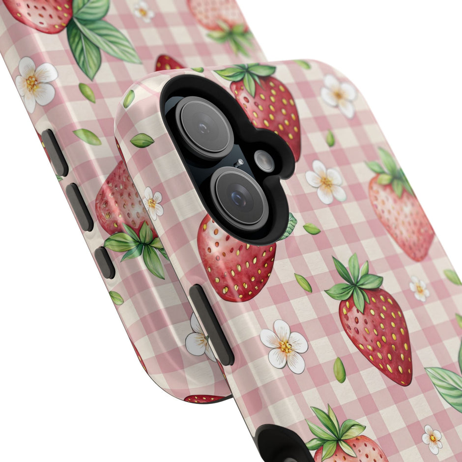 Strawberry Gingham - Extreme MagSafe Phone Case - Westport Cove
