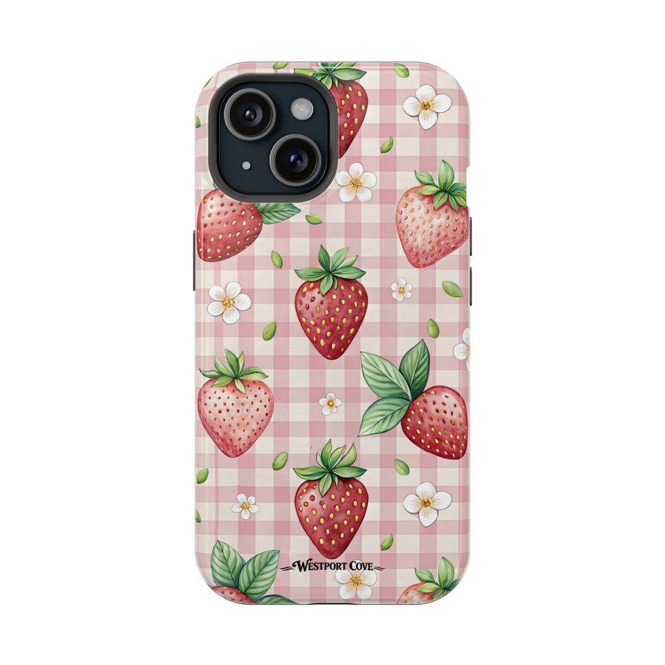 Strawberry Gingham - Extreme MagSafe Phone Case - Westport Cove