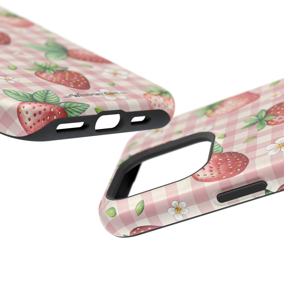 Strawberry Gingham - Extreme MagSafe Phone Case - Westport Cove