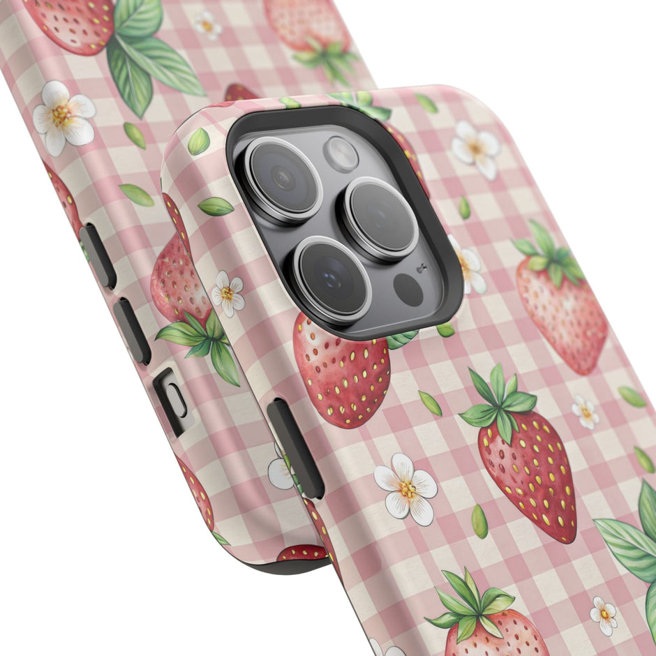Strawberry Gingham - Extreme MagSafe Phone Case - Westport Cove