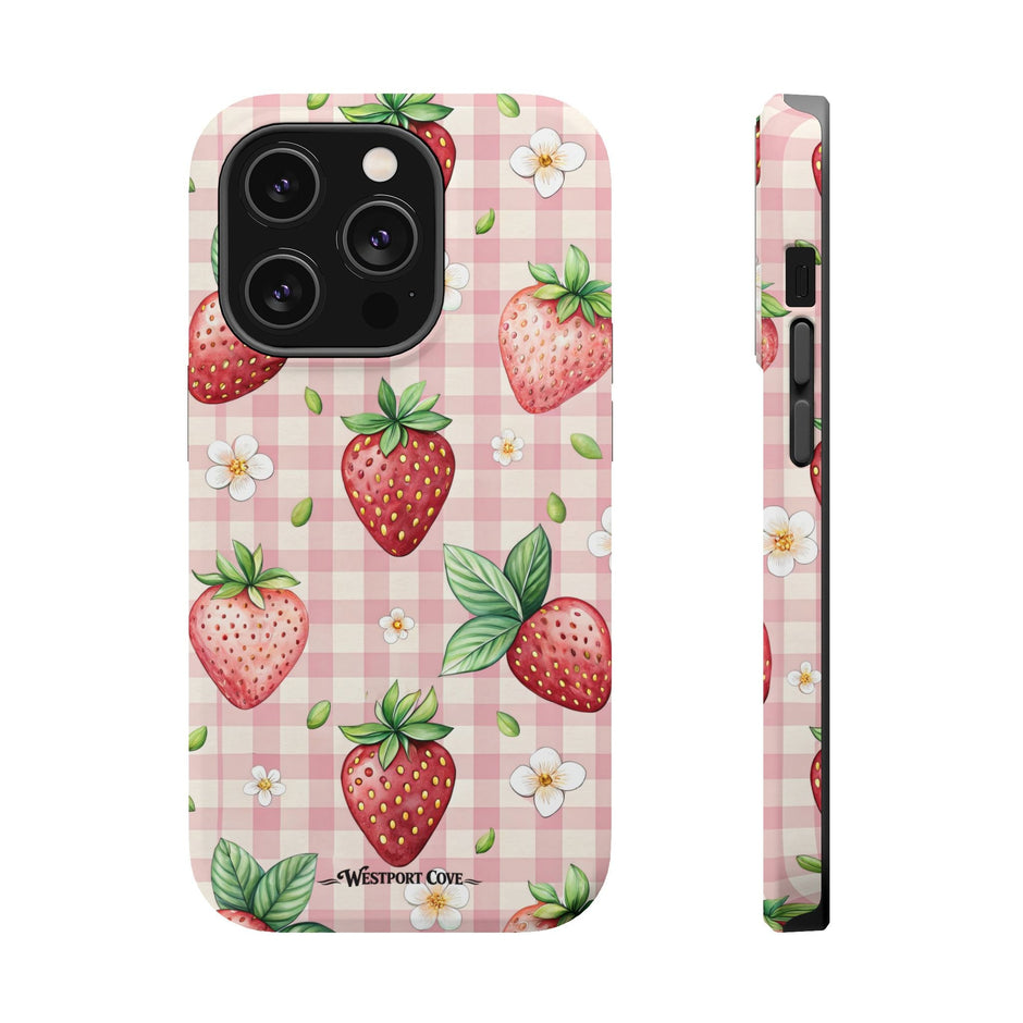 Strawberry Gingham - Extreme MagSafe Phone Case - Westport Cove