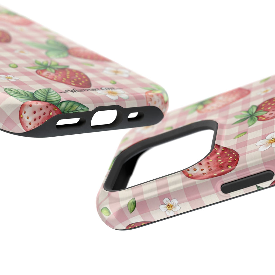 Strawberry Gingham - Extreme MagSafe Phone Case - Westport Cove