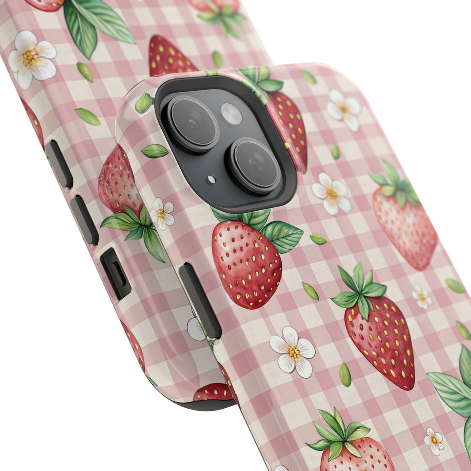 Strawberry Gingham - Extreme MagSafe Phone Case - Westport Cove