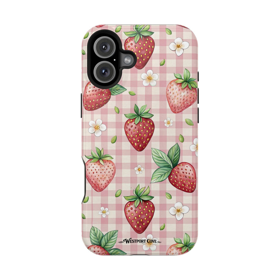 Strawberry Gingham - Extreme MagSafe Phone Case - Westport Cove