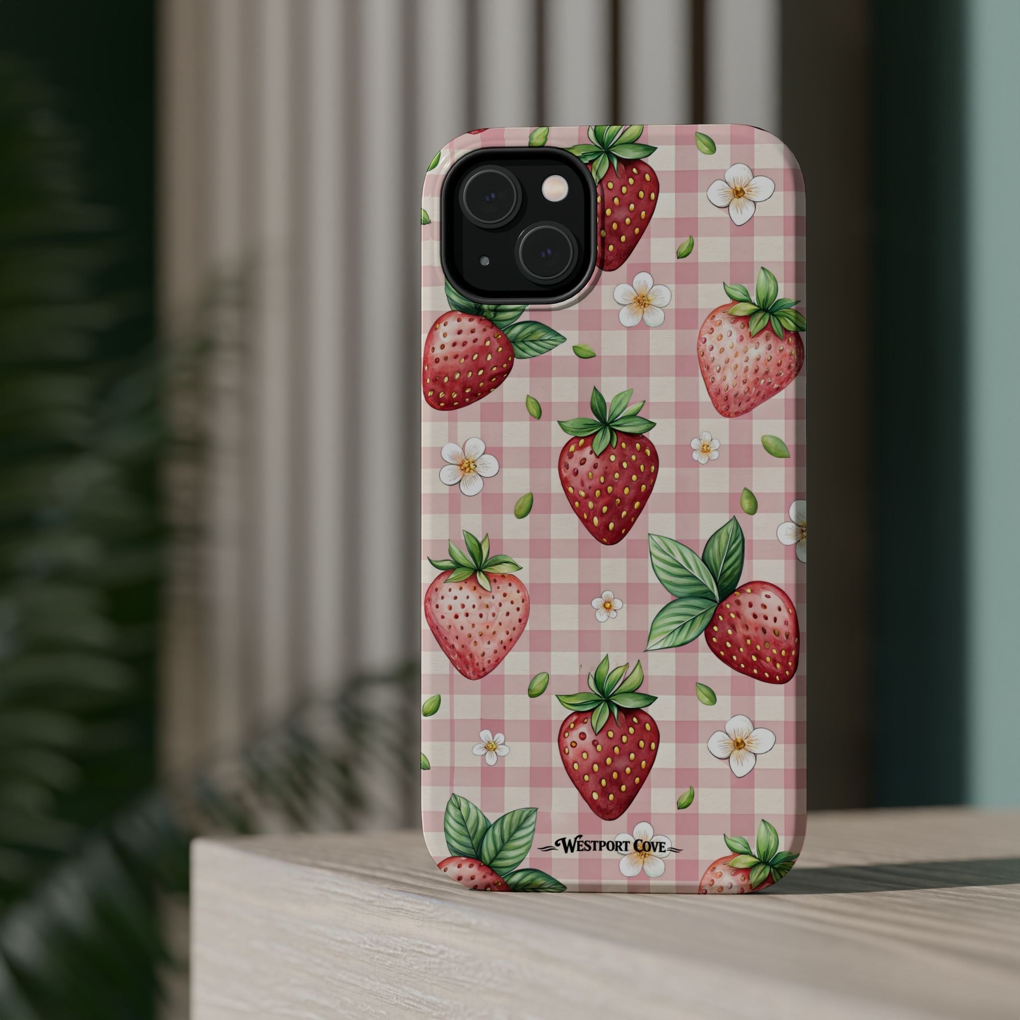 Strawberry Gingham - Extreme MagSafe Phone Case - Westport Cove