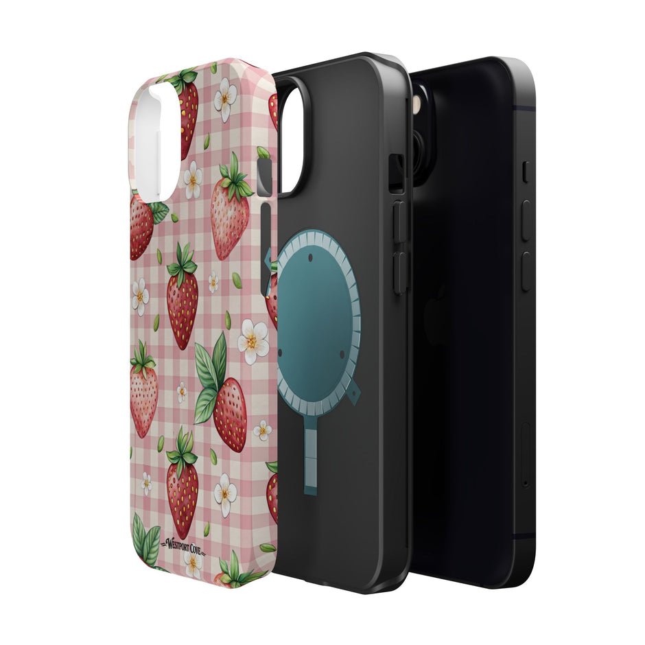 Strawberry Gingham - Extreme MagSafe Phone Case - Westport Cove
