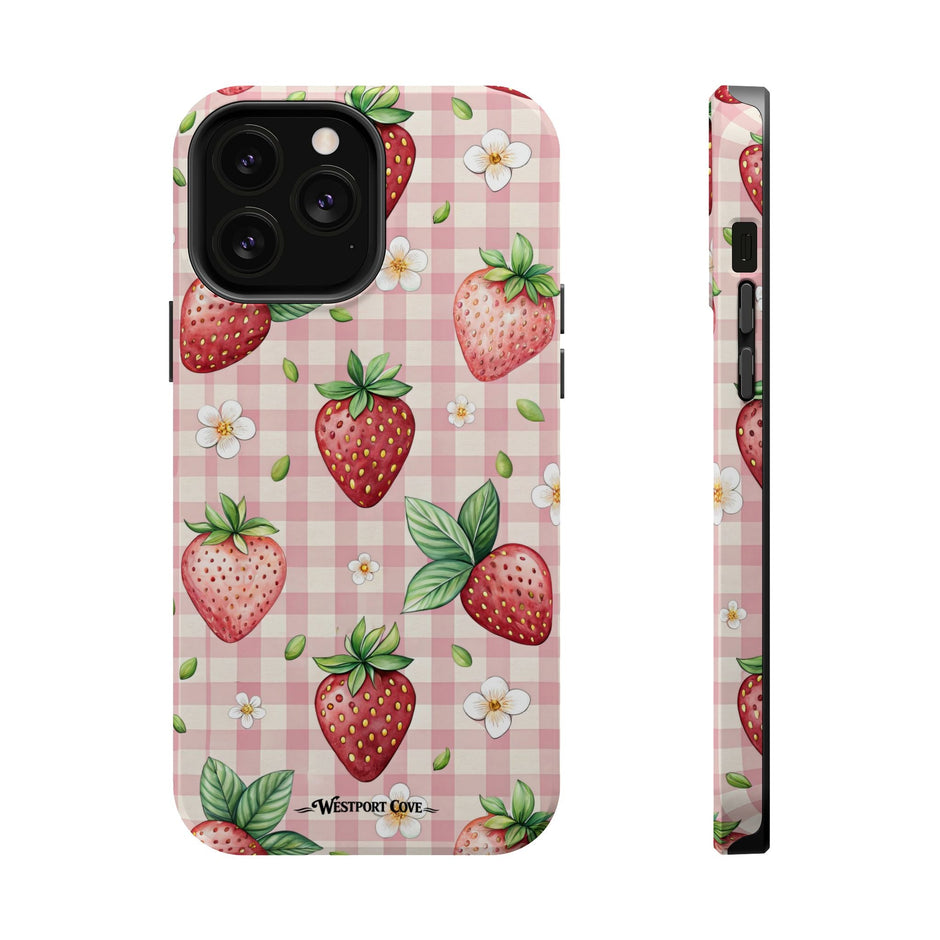 Strawberry Gingham - Extreme MagSafe Phone Case - Westport Cove