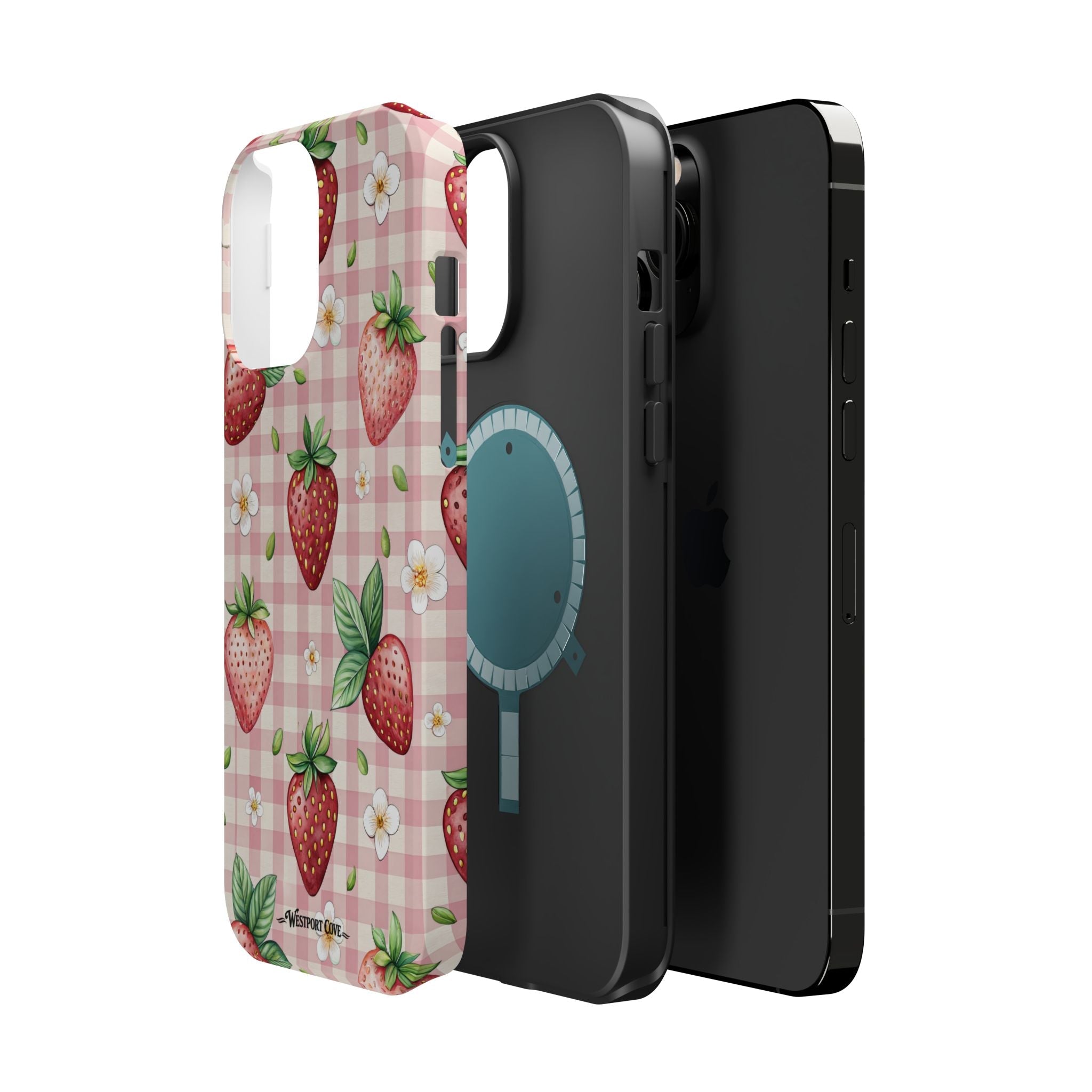 Strawberry Gingham - Extreme MagSafe Phone Case - Westport Cove