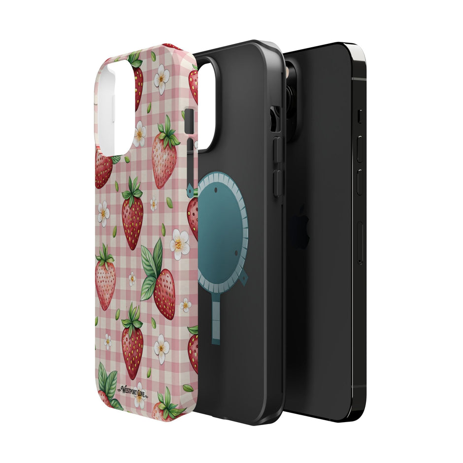 Strawberry Gingham - Extreme MagSafe Phone Case - Westport Cove