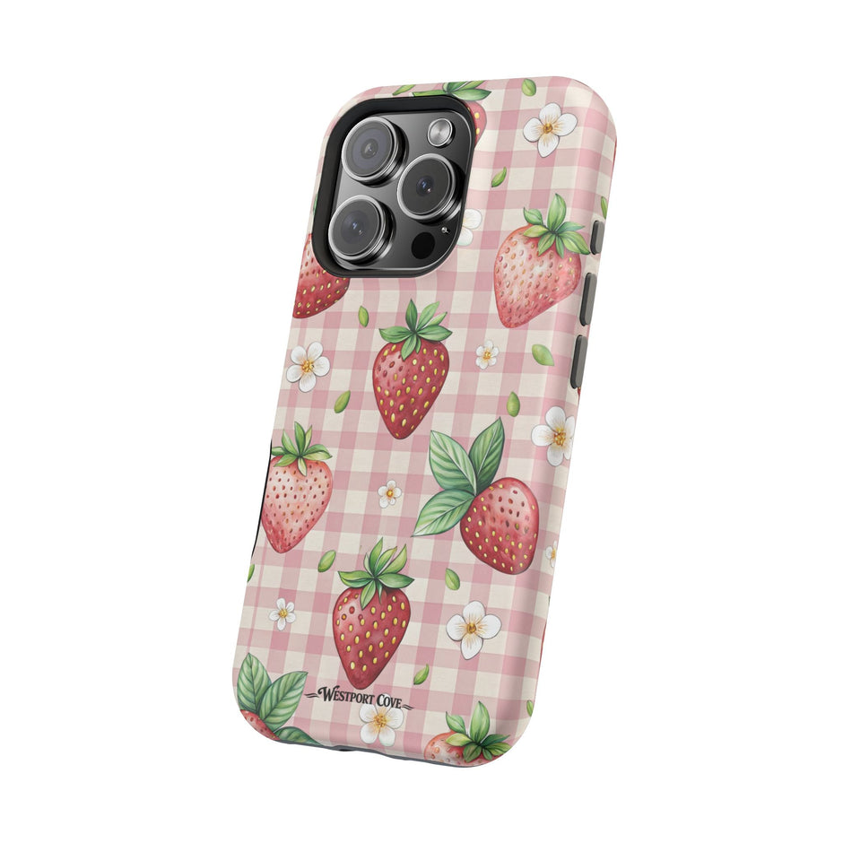 Strawberry Gingham - Extreme MagSafe Phone Case - Westport Cove