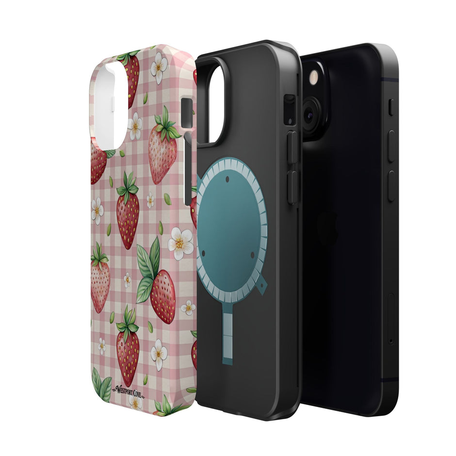 Strawberry Gingham - Extreme MagSafe Phone Case - Westport Cove