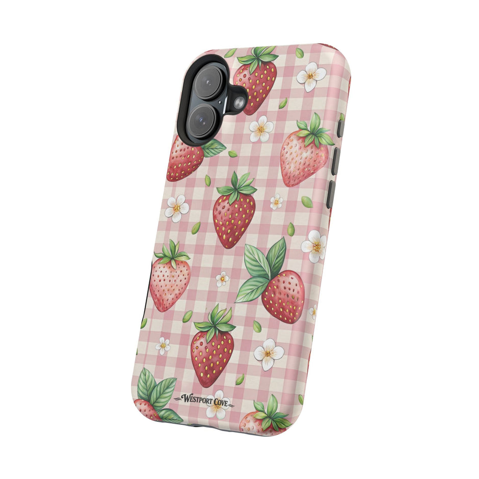 Strawberry Gingham - Extreme MagSafe Phone Case - Westport Cove