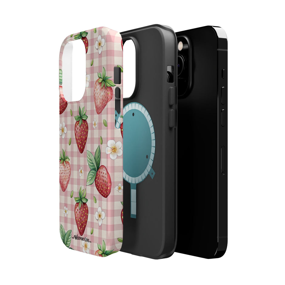 Strawberry Gingham - Extreme MagSafe Phone Case - Westport Cove