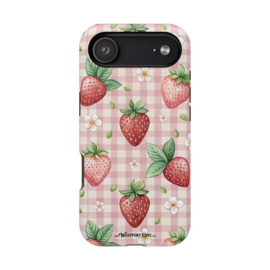 Strawberry Gingham - Extreme MagSafe Phone Case - Westport Cove