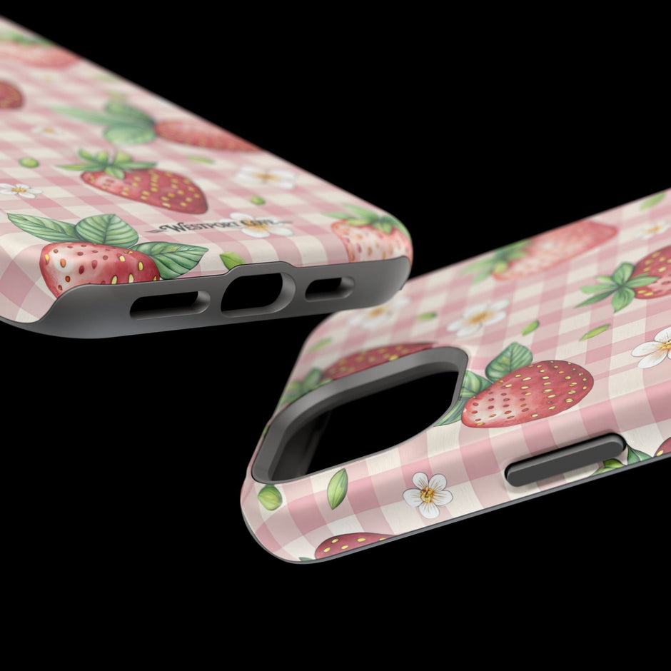 Strawberry Gingham - Extreme MagSafe Phone Case - Westport Cove