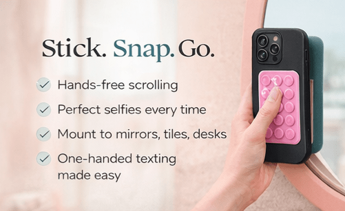 Suction Cup Phone Mount – Slim Silicone Hands-Free Holder - Westport Cove