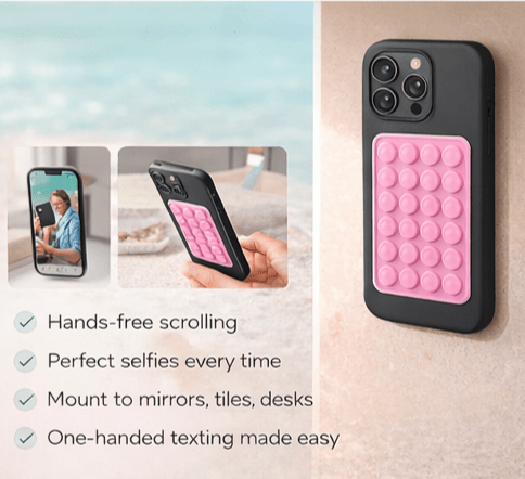 Suction Cup Phone Mount – Slim Silicone Hands-Free Holder - Westport Cove