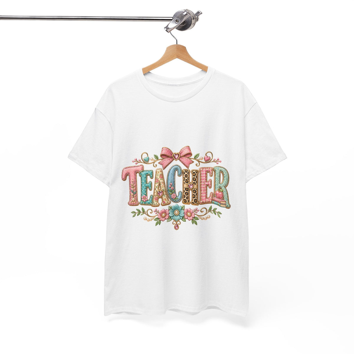 Teacher Floral Graphic Tee — Vintage Bow & Floral 