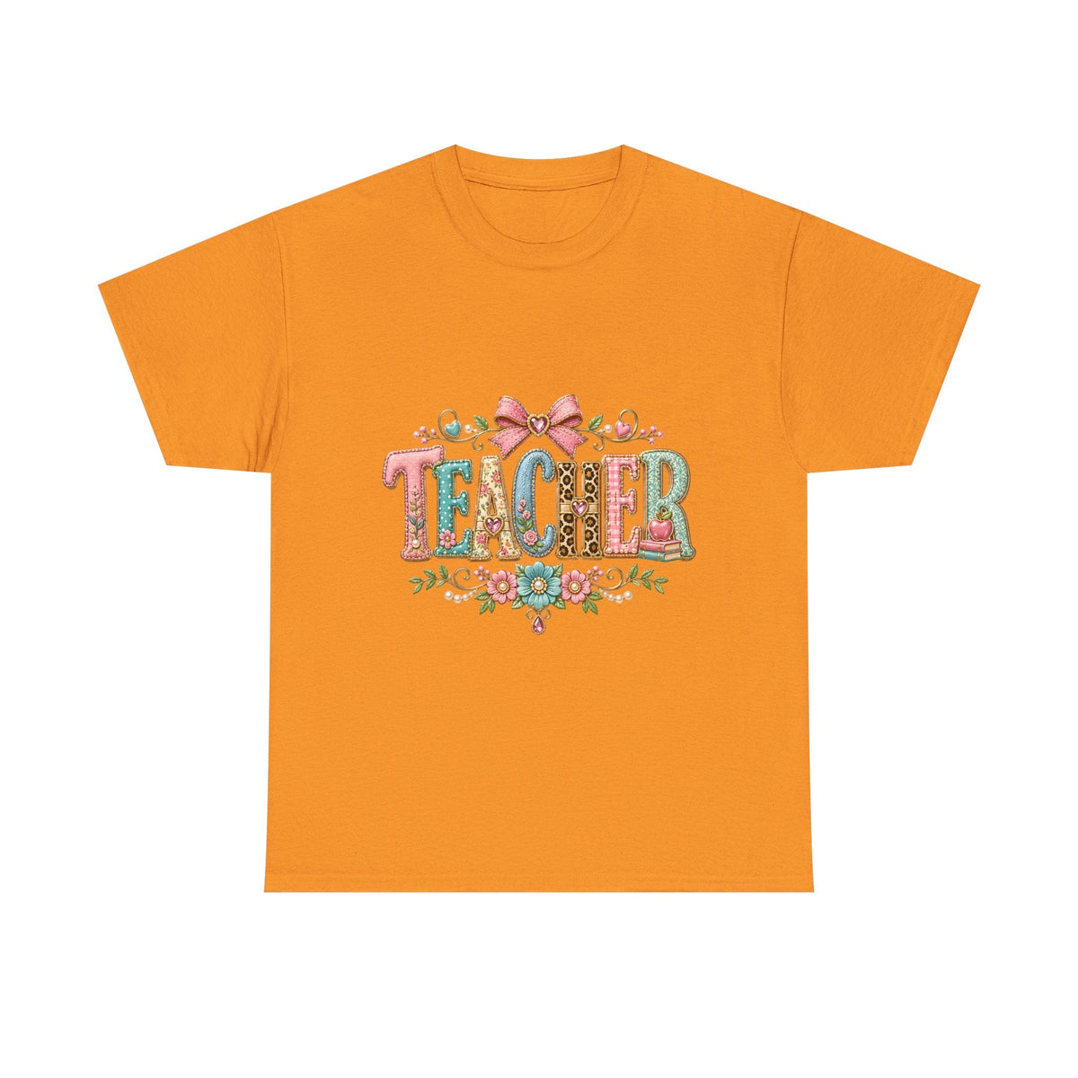 Teacher Floral Graphic Tee — Vintage Bow & Floral 