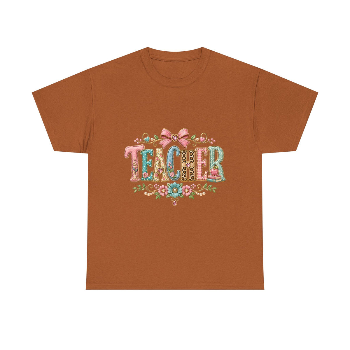 Teacher Floral Graphic Tee — Vintage Bow & Floral 