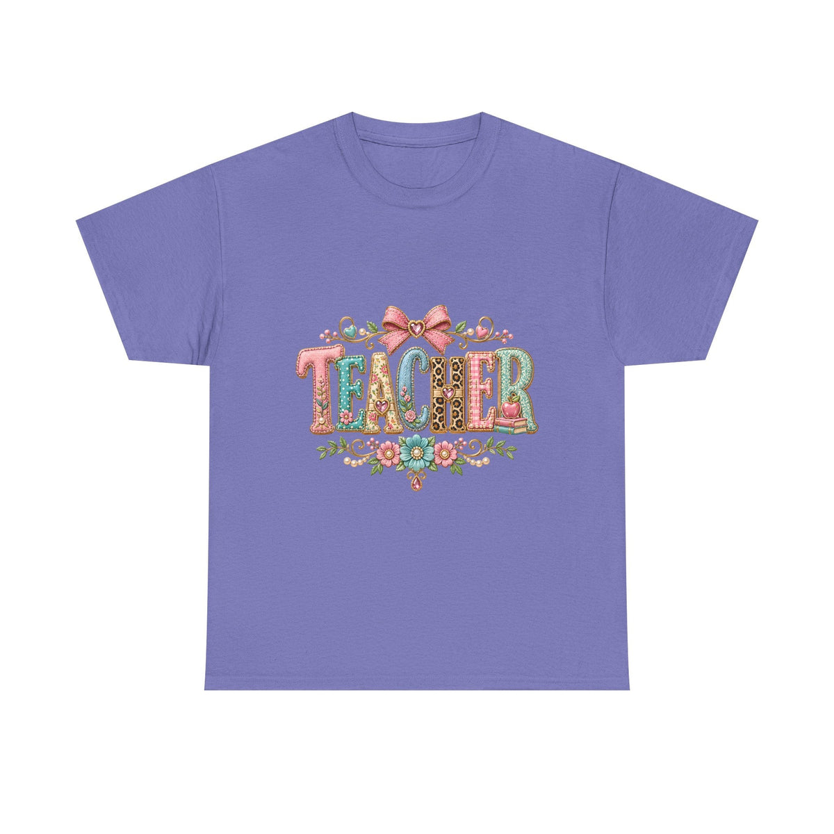 Teacher Floral Graphic Tee — Vintage Bow & Floral 