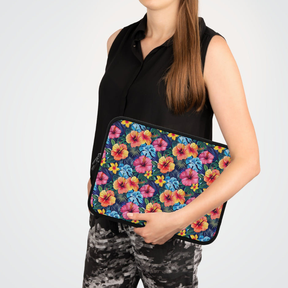Tropical Hibiscus - Safe Harbor Laptop Sleeve - Westport Cove